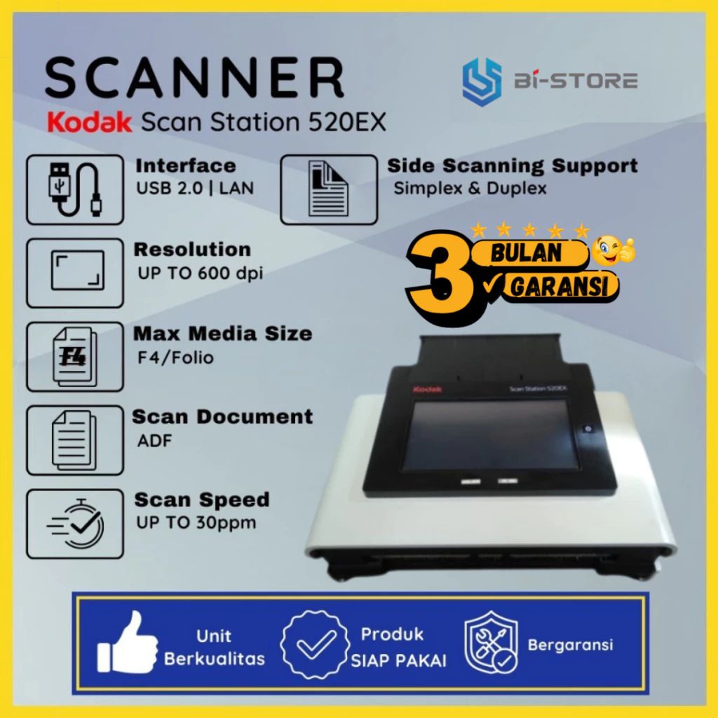 Scanner F4 Kodak ScanStation 520EX Dengan Internal PC Bisa Scan Ke USB ...