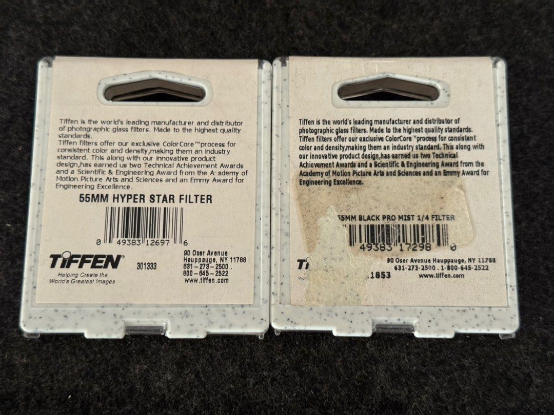 Tiffen Filters 55mm (Category: Other Photography Accessories) located in Manila. Submitted by film.jiteiro (Listing ID 1369984173, Image 2). Description: Tiffen filters - Price per piece: 2,500 - Price as a set: 4,000 - 55mm only - Never got to try nor use it - Kept in a dry box MOP: Gcash, Bank transfer BPI UB Delivery: Can be booked for pick up, Parañaque area.