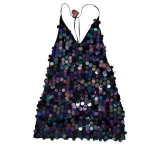 vintage y2k fully sequined mini party dress
