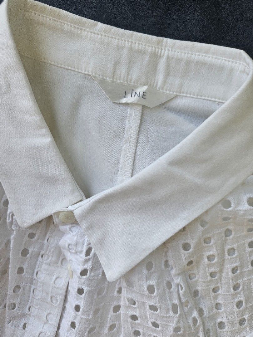 White polo blouse (Category: Blouses) located in Cebu City. Submitted by memcy (Listing ID 1369895939, Image 2). Description: worn once only.