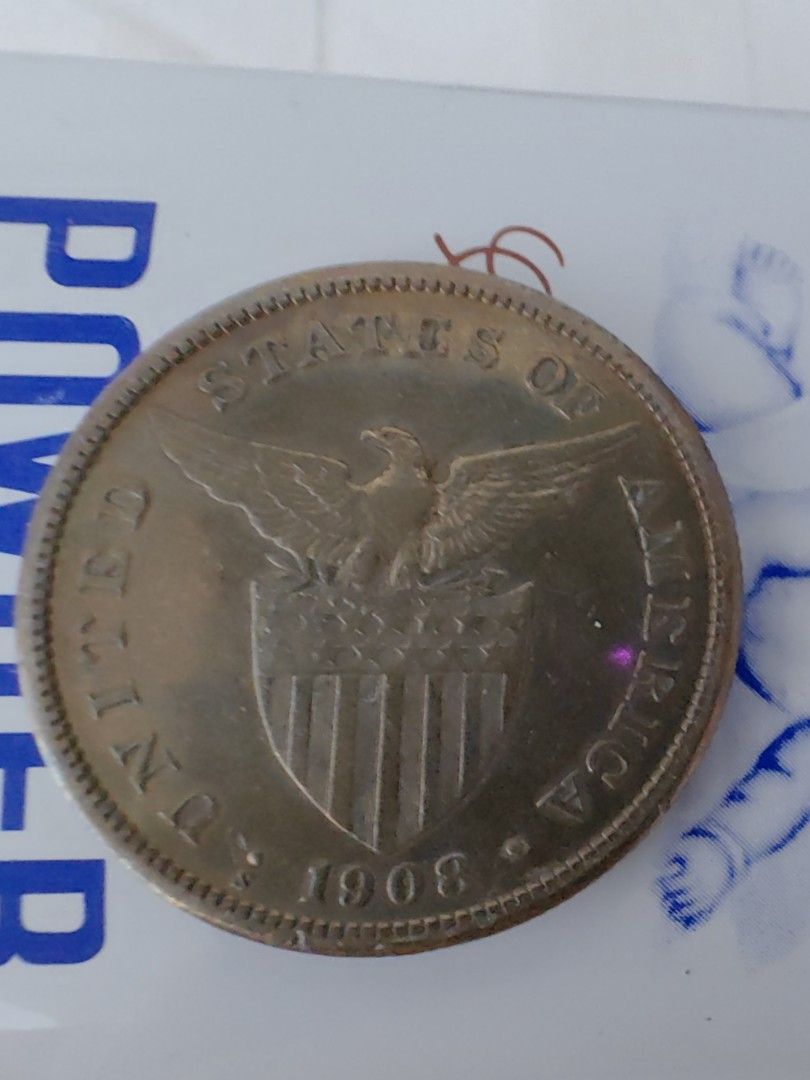 1908 us Phil peso toned (Category: Currency) located in Davao. Submitted by ee2006 (Listing ID 1366909027, Image 2). Description: .