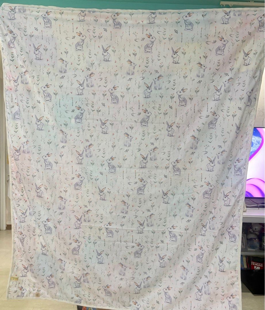 Animals square patchwork blanket (Category: Bedding & Towels) located in Singapore. Submitted by pigeon.wong (Listing ID 1366003473, Image 2). Description: Brand new and ready stock Handcrafted animals square patchwork blanket suitable for kids height below 140cm. Size: 119cm width x 143cm length Materials: cotton fabric Free organza pouch Price incl courier .