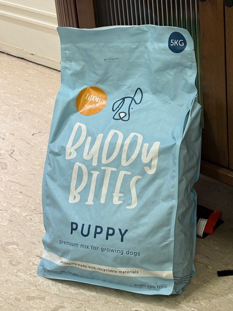 Buddy bites puppy food (Category: Pet Food) located in Singapore. Submitted by echin72 (Listing ID 1366851227, Image 1). Description: Brand new packet of buddy bites puppy feed (5kg packet unopened) Selling because puppy is allergic .