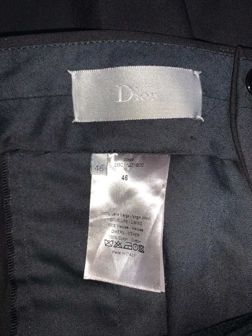 Dior Homme Casual Pants (Category: Luxury Apparel) located in Binan City. Submitted by hybrid_archival_theory (Listing ID 1366874238, Image 2). Description: Dior Casual Pants Mens Size- 46 Waist- 32 Measurements⬇️⬇️⬇️⬇️⬇️⬇️ Thigh- 9" Knee- 8" Waist- 16" Inseam- 29" Leg Opening- 6.5" Front Rise- 9" In Good Condition Please Check Detailed Photos Posted For Your Reference Thankyou!!!.