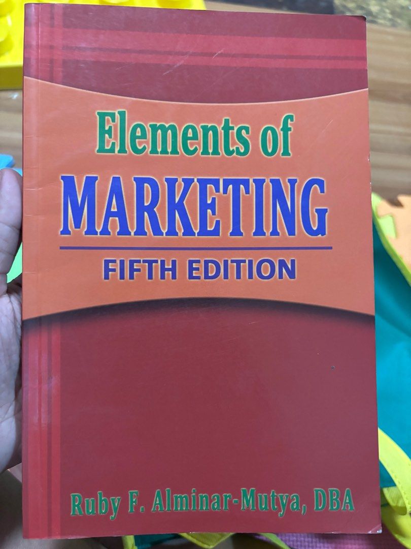 Elements of Marketing (Category: Textbooks) located in Manila. Submitted by bright_lamb (Listing ID 1366826034, Image 1). Description: Marketing like new payment via gcash .