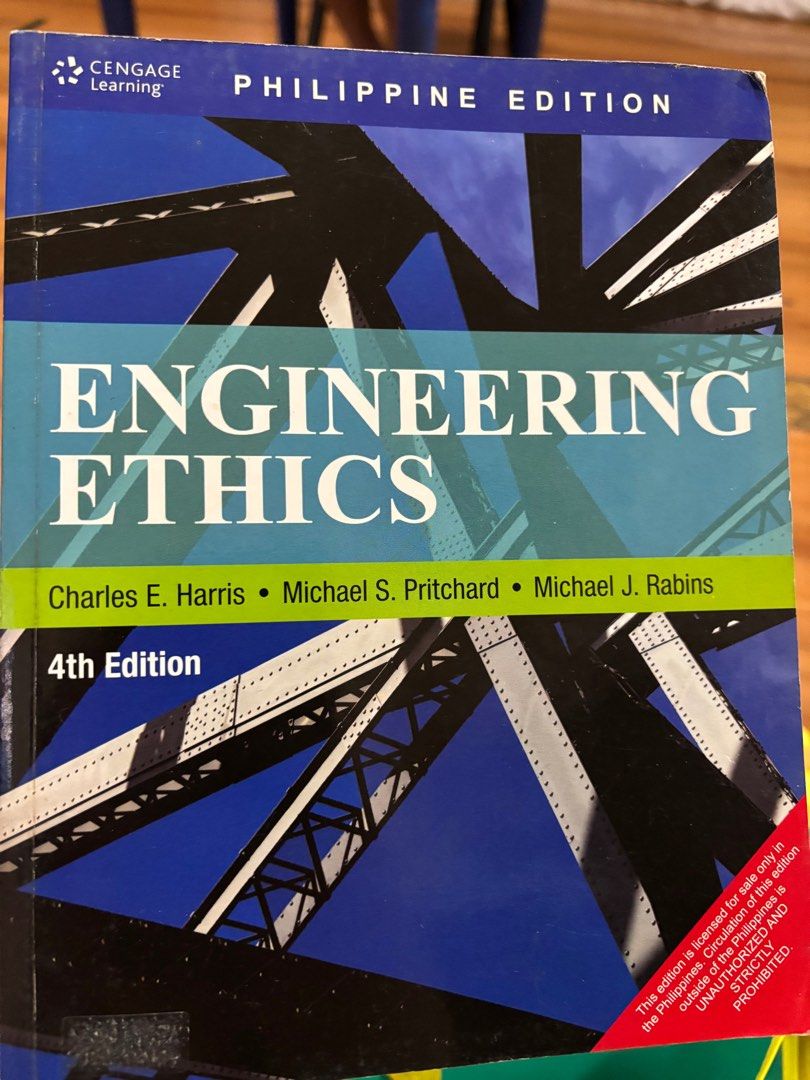 Engineering Ethics Book (Category: Textbooks) located in Manila. Submitted by bright_lamb (Listing ID 1366825318, Image 1). Description: Payment via gcash no other photos payment first before we ship to j and t.
