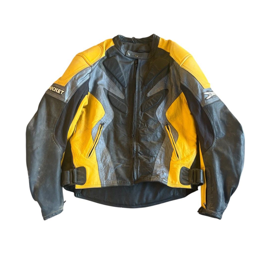 Joe Rocket Racing Jacket (Category: Coats, Jackets and Outerwear) located in Sison. Submitted by shoot.your.offer (Listing ID 1366857867, Image 1). Description: Joe Rocket Leather Racing Jacket Padded Elbow and Shoulder Excellent Condition 23" width 24" length (front) 27" length( back).