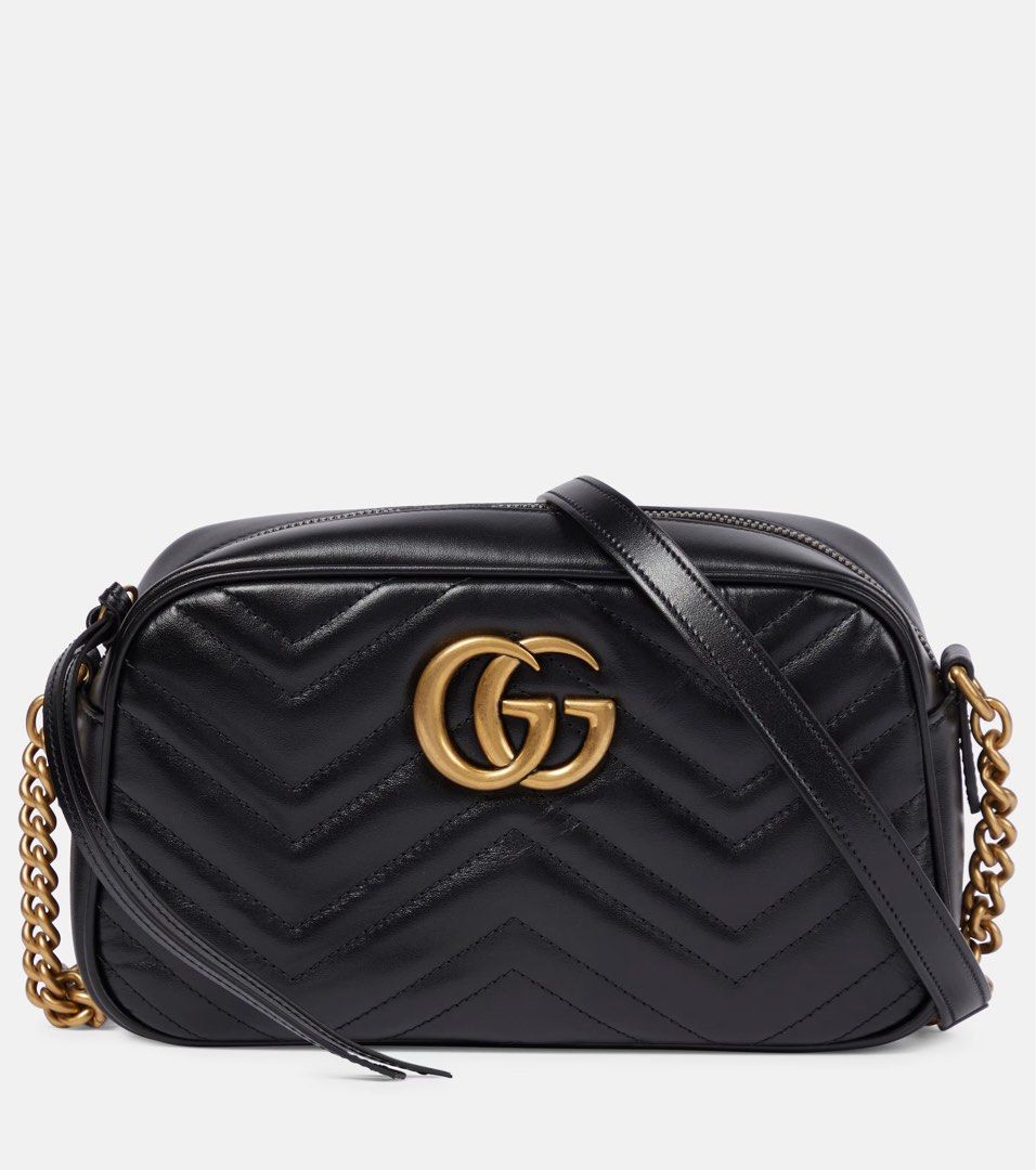 Like New Gucci GG Marmont Camera Bag (Category: Luxury Bags & Wallets) located in Manila. Submitted by stylishgal (Listing ID 1366773293, Image 1). Description: Preloved but seldom used Gucci GG Marmont camera bag Small Chic & stylish Ideal for travelling Can hold phone, small wallet, small comb etc Gucci’s ‘90s-inspired GG Marmont silhouette is perfect for adding structured sophistication to your ensembles. Crafted in Italy from quilted matelass