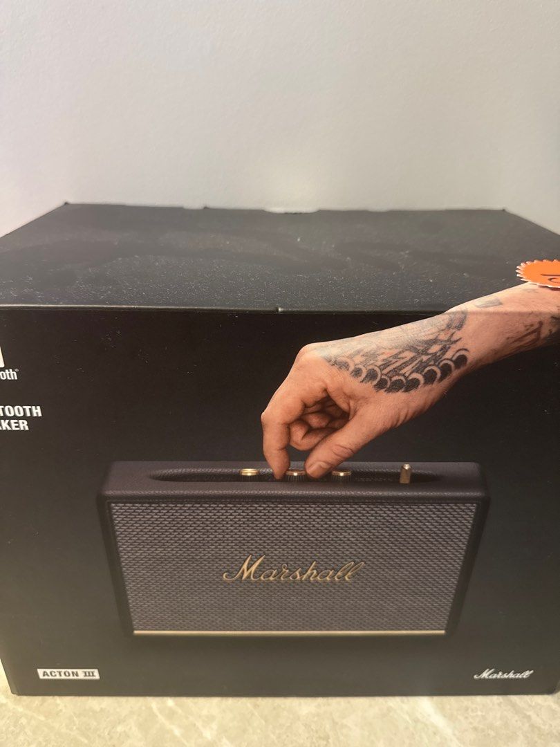 Marshall Acton III Bluetooth Speaker (Black) (Category: Soundbars, Speakers & Amplifiers) located in Singapore. Submitted by jadeflor (Listing ID 1366778796, Image 2). Description: Brand New.