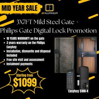 MILD STEEL GATE + DIGITAL LOCK BUNDLE Collection item 2