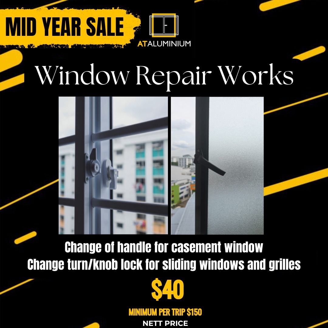 [MID YEAR SALE] Window Repair Service - Change of handle, turn knob/lock62863092835841115