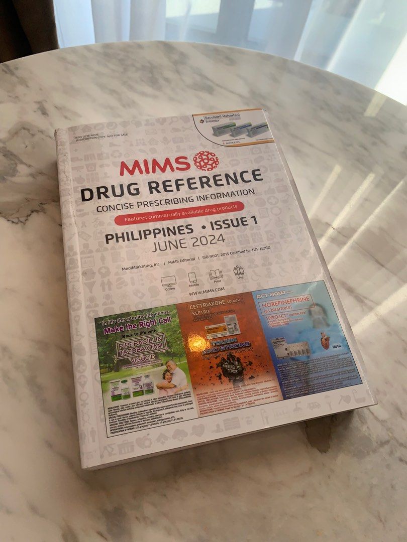MIMS Drug Reference Book June 2024 (Category: Textbooks) located in Las Pinas. Submitted by erina.u (Listing ID 1366746599, Image 3). Description: MIMS Drug Reference Book June 2024 issue Have 3 copies. Good as new:) Location: Las Piñas City MOP: Gcash/ Maya.