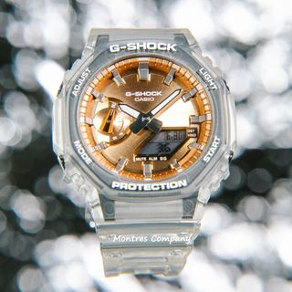 Montres Company 香港註冊公司 (32年老店) 卡西歐 CASIO G-SHOCK G SHOCK GSHOCK 防震 200米防水 GA GA2100 GA2100BM GA-2100 GA-2100BM GA-2100BM-7 GA-2100BM-7A GA-2100BM-7A5 透明錶帶 透明玫瑰金色 三款色均有現貨64236913966082110