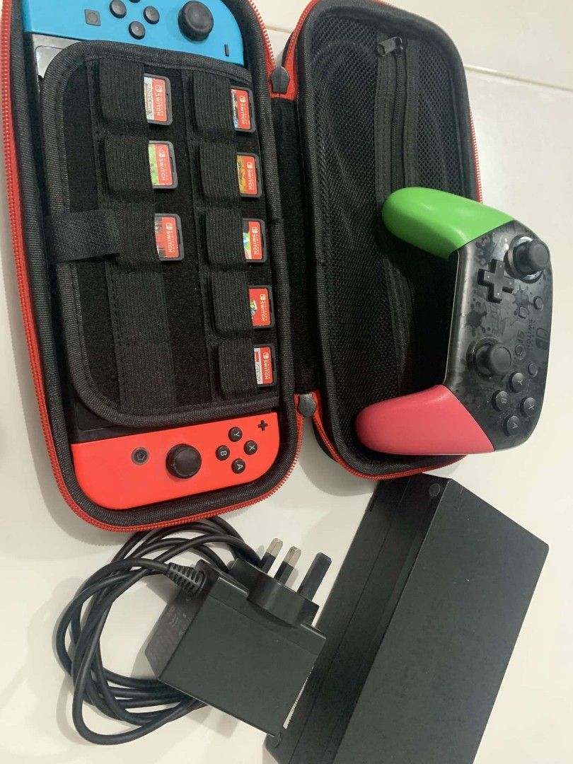 Nintendo switch (Category: Nintendo) located in Dasmarinas. Submitted by sahki (Listing ID 1366731905, Image 1). Description: Nintendo Switch v1 includes - Switch - Dock, HDMI, and power cord - Pro Controller - Dobe switch case - 3 games (Lego city undercover, minecraft switch edition, 1 2 switch).