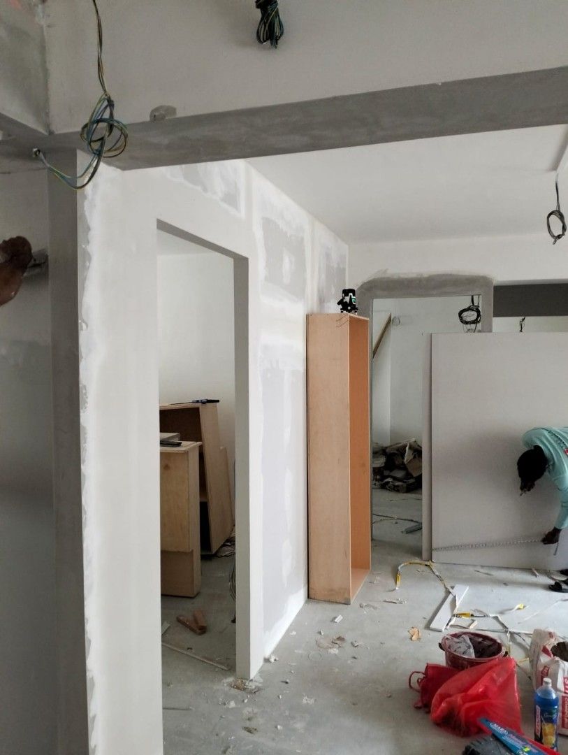 Partition Wall,Fake Wall, False Wall, Drywall,Rockwool, Soundproof Wall, Door Installation,Room Divider, Arch Wall, Arch Wall With Shelve, Lights Installation. (Category: Drywall Partition & False Ceiling) located in Singapore. Submitted by home_reno (Listing ID 1366811359, Image 2). Description: Hello Dear Sir/Mam We specialize in a comprehensive range of professional services to enhance your space. *Our Services:* •False Ceiling •L-Box Installa