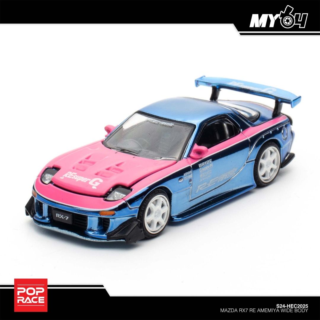Pop Race 北京展限定1/64 Mazda RX7 雨宮Re Amemiya Wide Body HEC