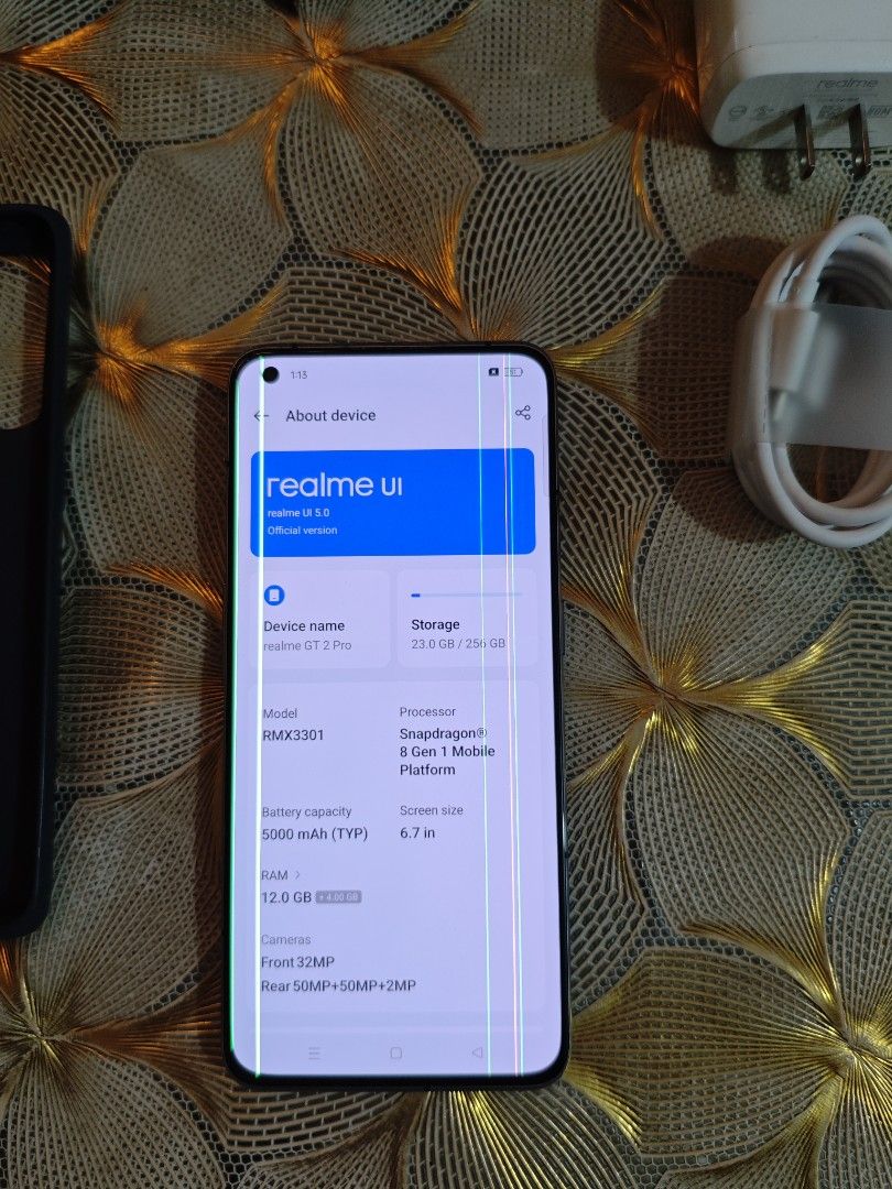 realme gt2 pro snapdragon 8 gen 1 (Category: Realme) located in Manila. Submitted by grandcat_e63a61 (Listing ID 1366882021, Image 2). Description: realme gt2 pro snapdragon 8 gen 1 flagship chipset 1m antutu 50 + 50mp main camera/ultrawide 3mp microscope camera 32mp selfie camera complete accessories/unused usb cable 12gb ram, 256gb memory meetups sm malls/ free @ sm sta mesa lbc cop provincial.