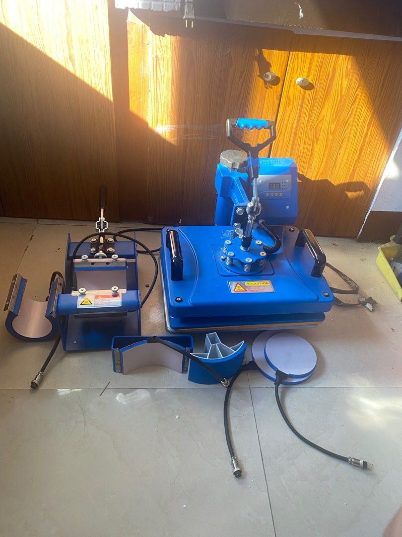 Saphire Heat press 6 in 1 (Category: Craft Supplies & Tools) located in Quezon City. Submitted by mimisaplan (Listing ID 1366909391, Image 3). Description: Moving Out Sale and Upgrade !!!! Six functionalities, one amazing machine! Our 6-in-1 Heat Press handles t-shirts, mugs, plates, caps, and pens with ease. Get professional heat transfer results and unleash your creativity. Key Features to Consider Including in Your Actual Listing Platen Size M