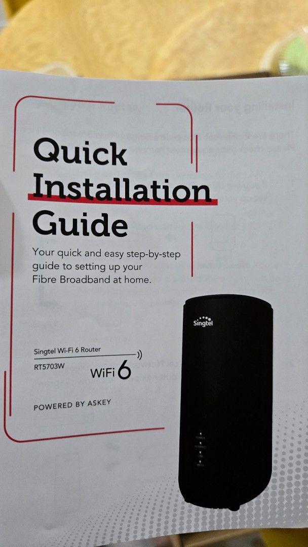 Singtel Wifi Router RT5703W, Computers & Tech, Parts & Accessories ...