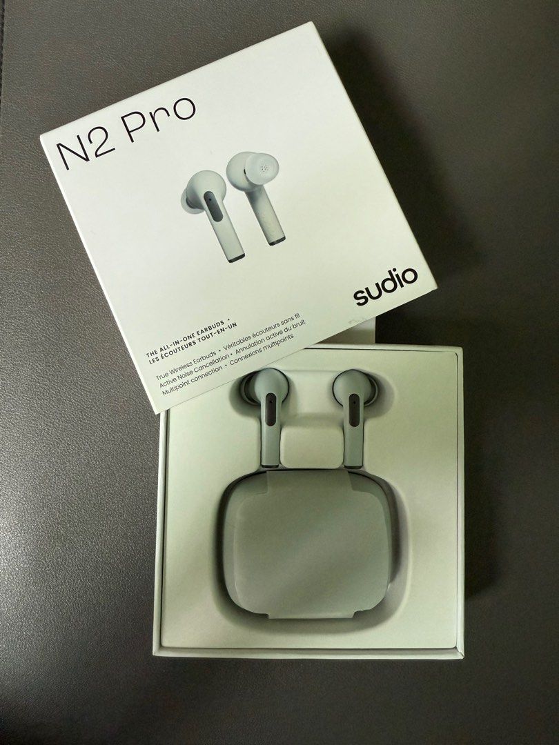 Sudio N2 Pro Wireless Earphones Noise Cancellation (Category: Earphones) located in Singapore. Submitted by harischampion (Listing ID 1366870364, Image 1). Description: Just open and charge one time to test product, everything good. Color: Steel Blue Market price : $83-120.