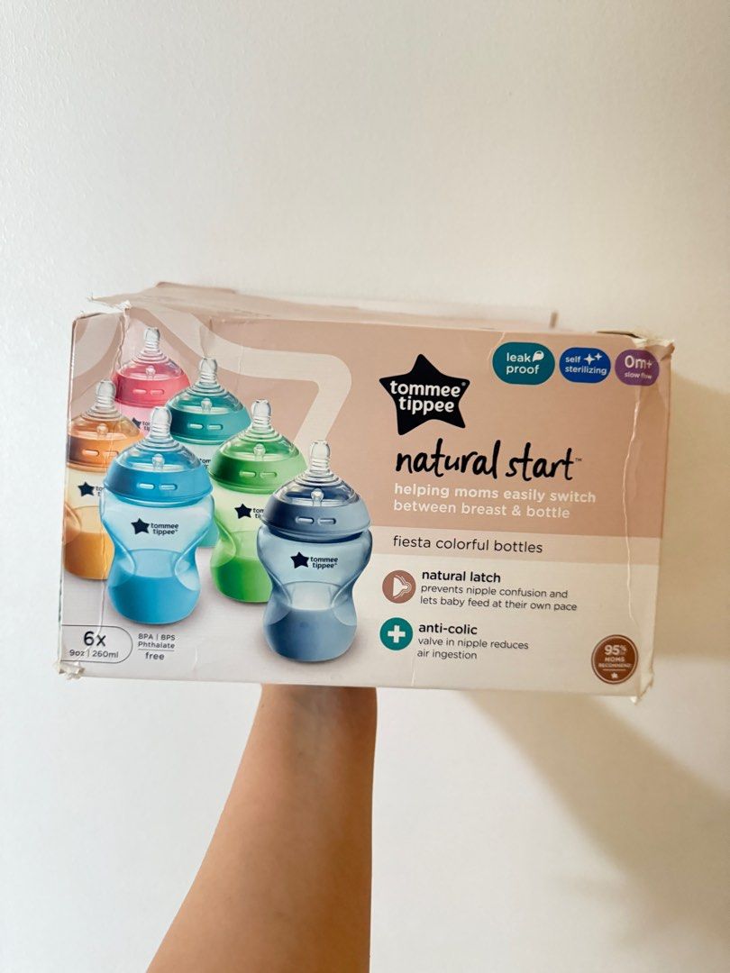 Tommee tippee colorful bottle (Category: Breastfeeding & Bottle Feeding) located in Muntinlupa City. Submitted by emcrys (Listing ID 1366826545, Image 1). Description: 6pcs ang laman sa loob. From usa.