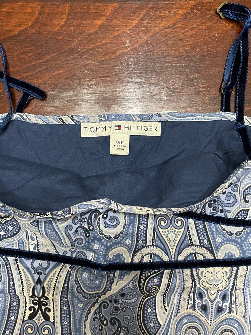 Tommy Hilfiger Paisley Top (Category: Sleeveless) located in Manila. Submitted by silvercheese (Listing ID 1366861034, Image 2). Description: vintage tommy! has velvet accents and straps.