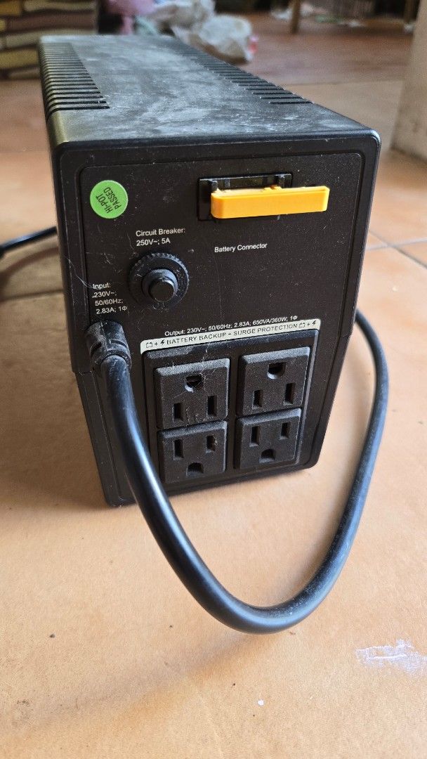 UPS (Defective: Not turning on) (Category: Electrical, Adaptors & Sockets) located in Quezon. Submitted by dollicandy (Listing ID 1366749895, Image 2). Description: UPS (Defective: Not turning on) ⚠️ buy at your own risk.