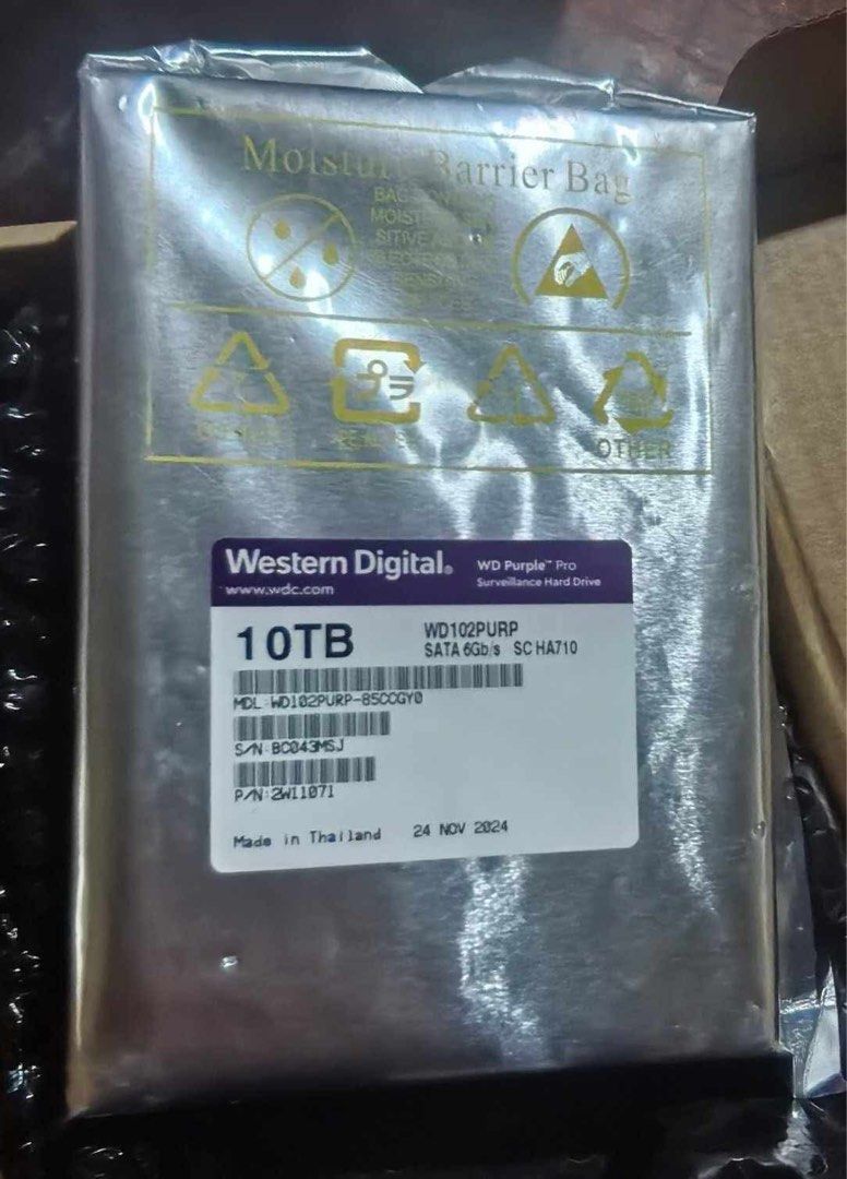 Western Digital / WD Purple Harddisk (Category: Hard Disks & Thumbdrives) located in Quezon City. Submitted by geillen3 (Listing ID 1366888025, Image 1). Description: Western Digital / WD Purple Brand new Sealed 10 units availabale Please chat or contact me 0917-555-45-03 for more details .