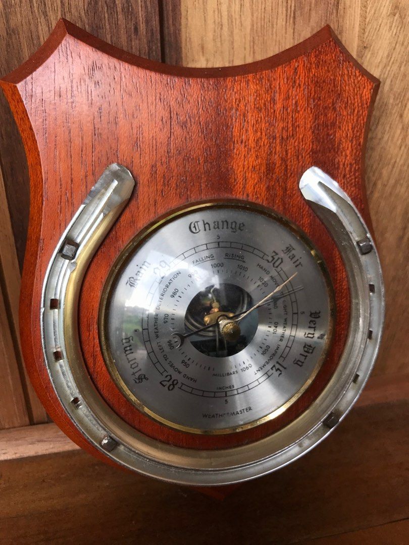 Antique Vintage British Barometer With Mahogany Shield, Hobbies & Toys ...