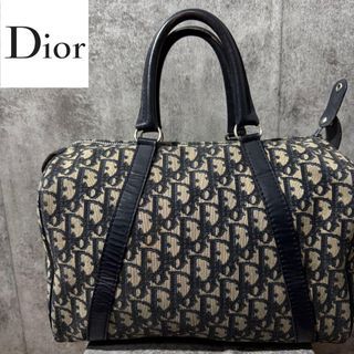 Authentic Christian Dior Trotter Mini Boston Bag Navy