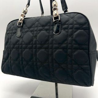 Authentic Dior Mini Boston Cannage Malice Pearl Nylon Black