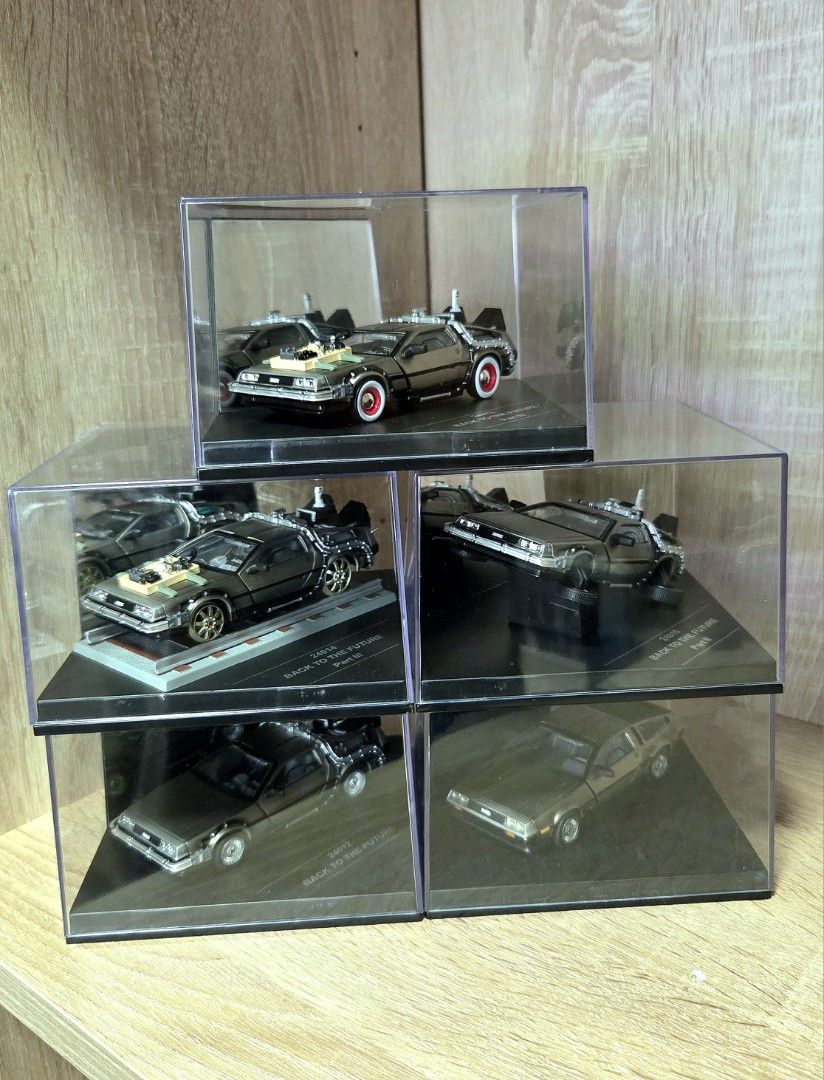 Back to the Future Delorean set 1:43 (Category: Vehicle & Diecast Models) located in Las Pinas. Submitted by run800 (Listing ID 1370106475, Image 1). Description: Rare Back to the Future Delorean set Brand: Vittesse Scale: 1:43 In great condition With acrylic case last 2 photos, recent sold from Ebay Payment via: BPI / Gcash Location: Laspinas City Shipping/Lalamoveat buyers expense. Please manage your booking..
