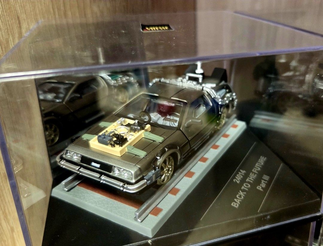 Back to the Future Delorean set 1:43 (Category: Vehicle & Diecast Models) located in Las Pinas. Submitted by run800 (Listing ID 1370106475, Image 3). Description: Rare Back to the Future Delorean set Brand: Vittesse Scale: 1:43 In great condition With acrylic case last 2 photos, recent sold from Ebay Payment via: BPI / Gcash Location: Laspinas City Shipping/Lalamoveat buyers expense. Please manage your booking..