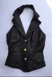 BACKLESS LEATHER VEST