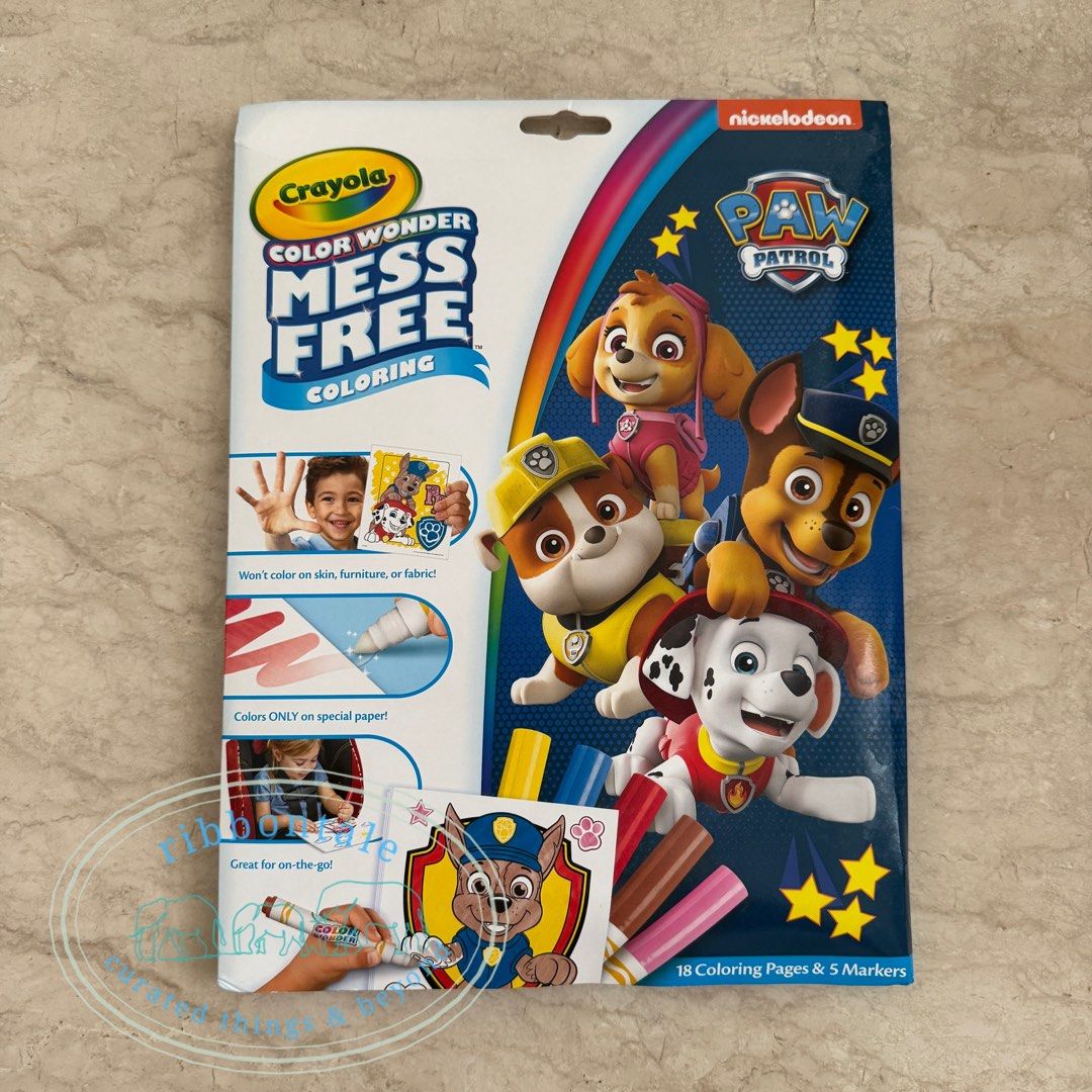 Crayola Mess Free Coloring Book Paw Patrol, Buku & Alat Tulis, Buku ...