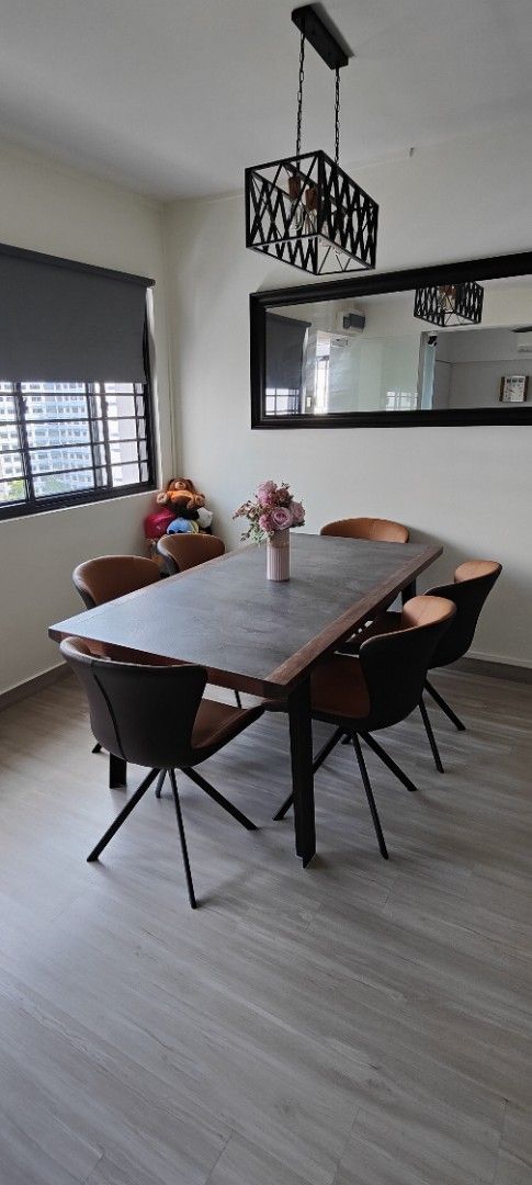 Dining Table Set (Category: Tables & Sets) located in Singapore. Submitted by hunt_two (Listing ID 1370199107, Image 2). Description: Modern 6-Seater Dining Table Set – Like New | $2000 (Full Set) Elevate your dining space with this elegant and modern 6-seater dining table set, perfect for both everyday use and entertaining guests. Price: $2000 (includes table + 6 chairs) Dimensions: 180cm (L) x 90cm (W) Condition: Excellent – gently used for 2 y