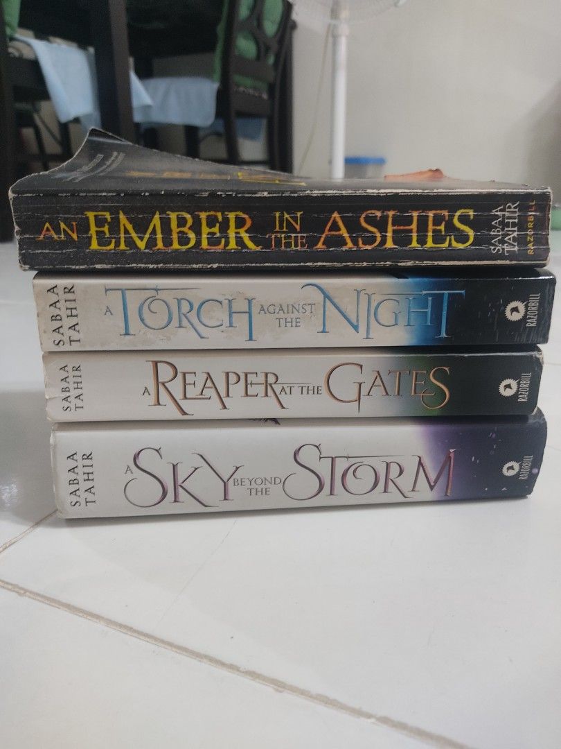 An Ember in the Ashes Series (Book 1-4) (Category: Storybooks) located in Calamba. Submitted by just.onemorechapter (Listing ID 1370100752, Image 1). Description: Message first before checkout An Ember in the Ashes Series by Sabaa Tahir Manage your expectations, please Read only once With annotations and tabs Flaws: Tanned pages, folded cover and creases Mode of Payment: Gcash only Mode of delivery: J&T, Lalamove You can message me for more pictu