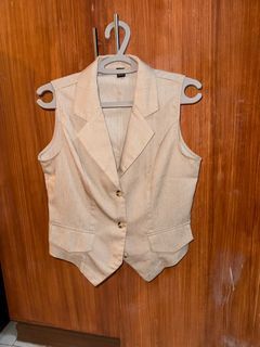 Gold Cropped Vest