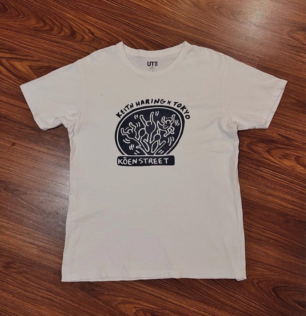 Keith Haring (Category: Tshirts & Polo Shirts ) located in Pasig City. Submitted by ukaygodd (Listing ID 1370185165, Image 1). Description: Keith Haring x tokyo By Uniqlo . Graphic Tee Blue print on white tee with back hit . Size on tag XL fits M-L L28.5 W21 P350.