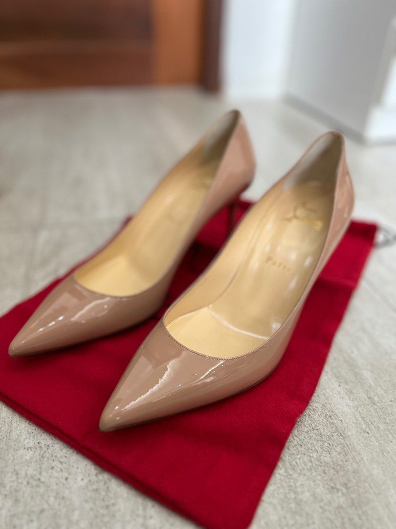 Louboutin Decollette 554 Patent (Category: Sneakers & Footwear) located in Paranaque City. Submitted by listitwithb (Listing ID 1370142605, Image 2). Description: Christian Louboutin Decollette 554 70 Patent Nude Size 38 Brand new, never used Guaranteed 100% authentic RFS: wrong size SRP: ₱38k-40k Selling for: ₱28k.