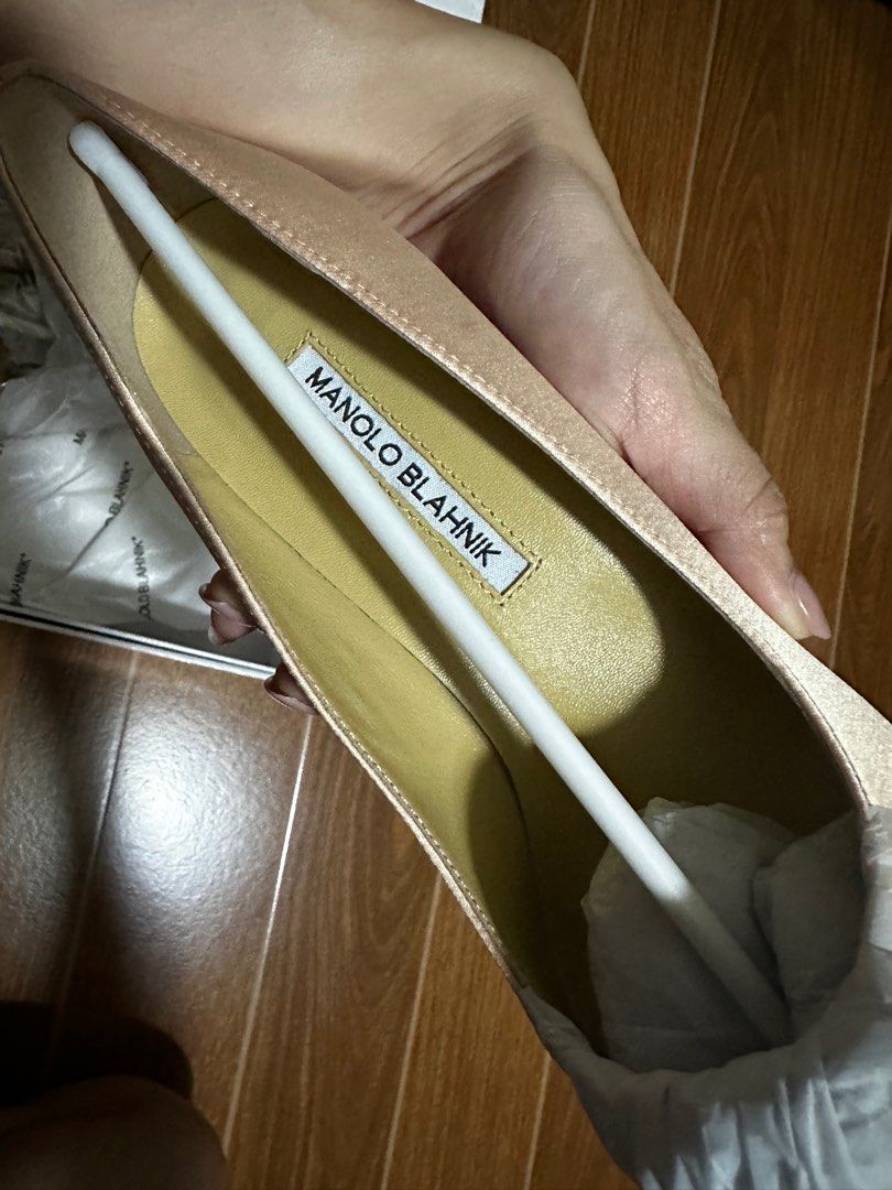 Manolo Blahnik Pumps Size 38 (Category: Sneakers & Footwear) located in Paranaque City. Submitted by listitwithb (Listing ID 1370126004, Image 3). Description: Brand new. Never used. Manolo Blahnik Hangisi Champagne Beige Nude Satin Jewel Buckle Heel Pump Eur 38 This was a gift, authenticity isn’t confirmed, hence the price. Supposedly I’ll use this on my wedding, but it didn’t match my wedding dress. Brand new price is at ₱50-60k So pretty in ac