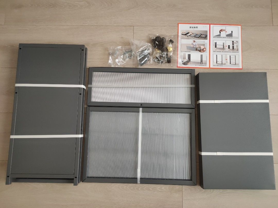Metal Cabinet Storage Shelf Anti-dust Waterproof Brand New Self Assemble (Category: Garage sale) located in Singapore. Submitted by utilityexchange (Listing ID 1370244524, Image 2). Description: Photos are the example of how the product display look after assembled. Collection: 527 Hougang Ave 6 Lift B Lobby Height: 58cm Width: 28cm Length: 50cm - Brand New in Box. - 3 level storage features (Cluster free for kitchen tabletop) - Top level with mo