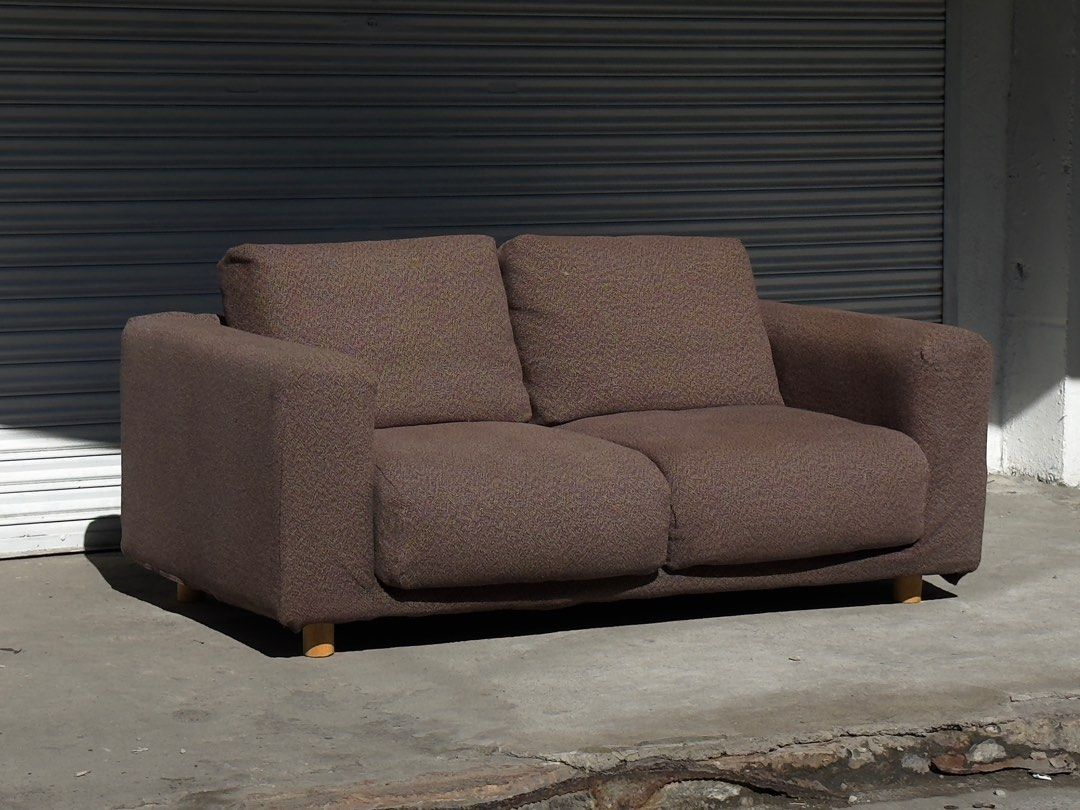 Muji sofa in Good condition (Category: Sofas) located in Bulacan. Submitted by rock_off.thriftshop.ph (Listing ID 1370247739, Image 1). Description: Muji 2.5 seater sofa Cotton cover Feather Pkt Coil L-63 inches W-40 H-23 Seat 14.