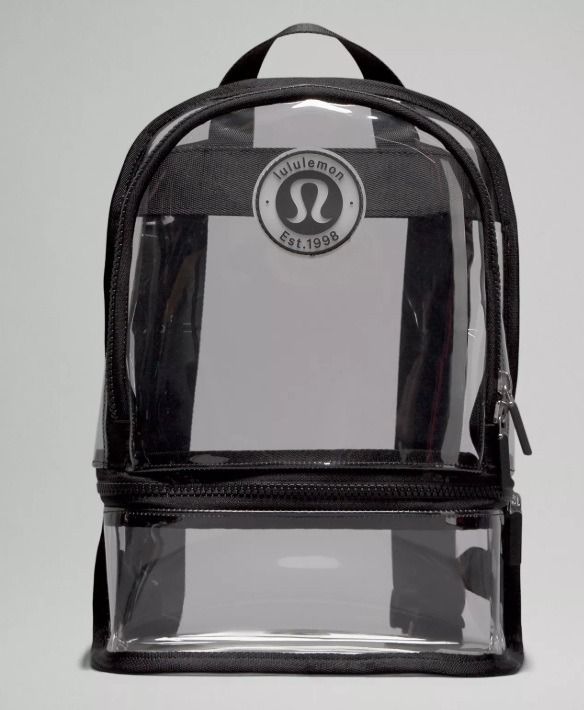 NEW and ORIGINAL - lululemon Clear Backpack Mini 10L Logo (Category: Backpacks) located in Bay. Submitted by chinggayalltoyscorner (Listing ID 1370242453, Image 1). Description: *** NEW, ORIGINAL and IMPORTED *** Why we made this - Stadium ready. Whether you're heading to a concert or cheering on your home team, this transparent mini backpack keeps your belongings visible so lineups are a breeze. - Designed for Casual - Water-Resistant Fabric - D