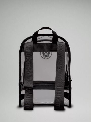 NEW and ORIGINAL - lululemon Clear Backpack Mini 10L Logo (Category: Backpacks) located in Bay. Submitted by chinggayalltoyscorner (Listing ID 1370242453, Image 2). Description: *** NEW, ORIGINAL and IMPORTED *** Why we made this - Stadium ready. Whether you're heading to a concert or cheering on your home team, this transparent mini backpack keeps your belongings visible so lineups are a breeze. - Designed for Casual - Water-Resistant Fabric - D