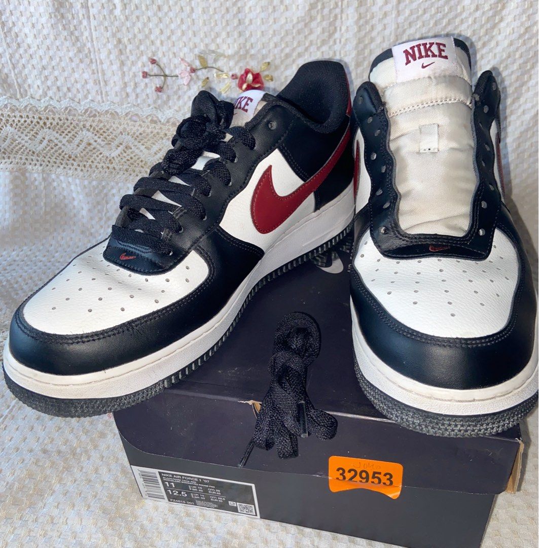 Dark Team Red Air Force 1s Black And Red Air Force GS 'Black Dark