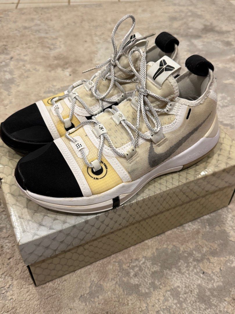 NIKE KOBE AD WHITE BLACK (Category: Sneakers) located in Manila. Submitted by paposnkr (Listing ID 1370209263, Image 1). Description: With box and receipt Replaced with new sole Negotiable .