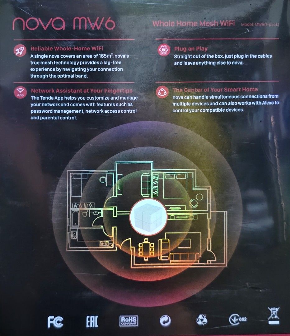 Nova MW6 (Category: Networking) located in Caloocan City. Submitted by jun_cu (Listing ID 1370079496, Image 3). Description: Brand new NOVA MW6 whole home wifi mesh. Shipping price not included..