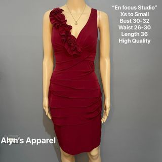 PRELOVED HIGH QUALITY MAROON PARTY DRESS (PADDED) | ALYNSAPPAREL