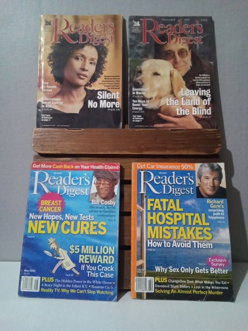 Reader's Digest Magazine bundle #1 (Category: Magazines) located in Manila. Submitted by astronoodlez (Listing ID 1370228261, Image 3). Description: 40 each 300 take all - 12 pcs. Feel free to ask questions about the item.